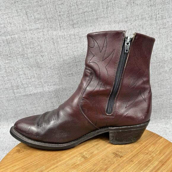 Vintage Long Haul Boots Mens 9.5 W Leather Western Cowboy main image 4